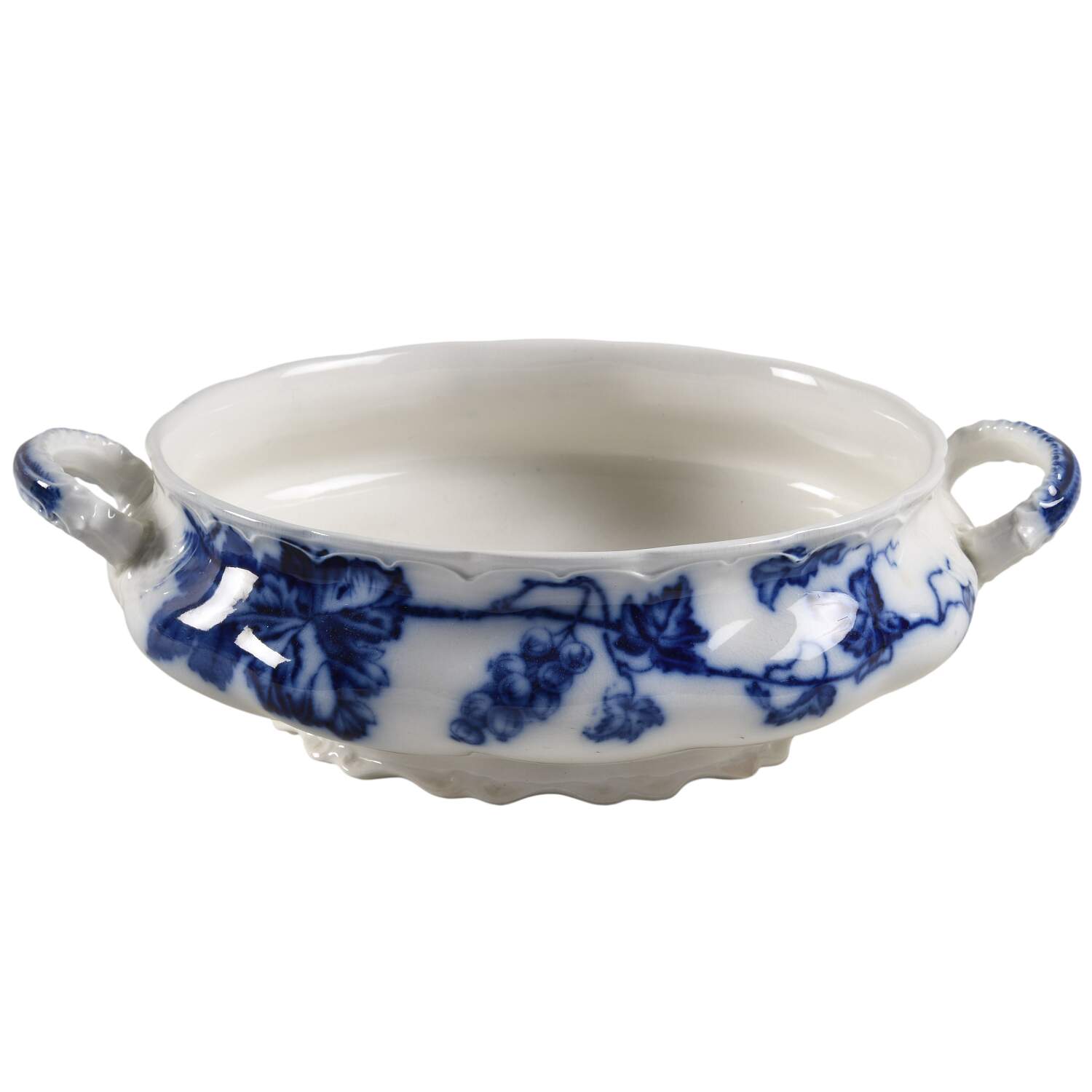 Warwick (Flow Blue) Round Vegetable No Lid by Johnson Brothers-1