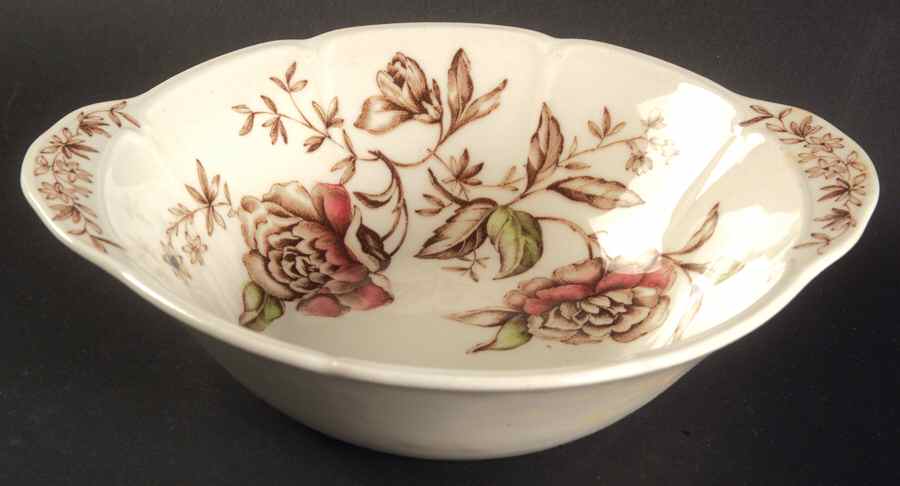 Warwick Brown Multicolor Lugged Cereal Bowl by Johnson Brothers-1