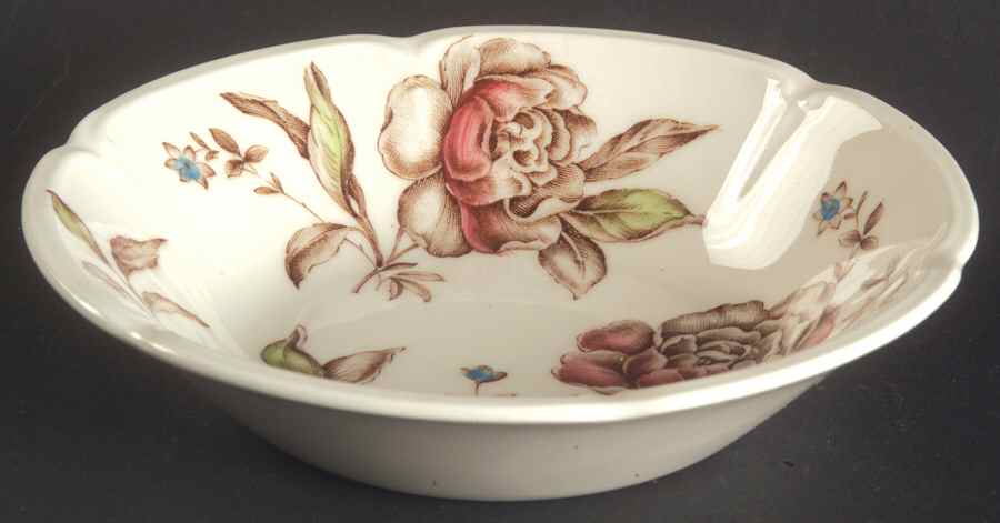 Warwick Brown Multicolor Fruit/Dessert (Sauce) Bowl by Johnson Brothers-1