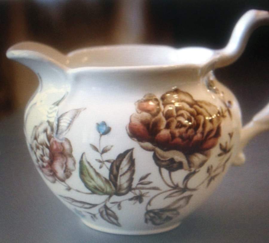 Warwick Brown Multicolor Creamer by Johnson Brothers-1