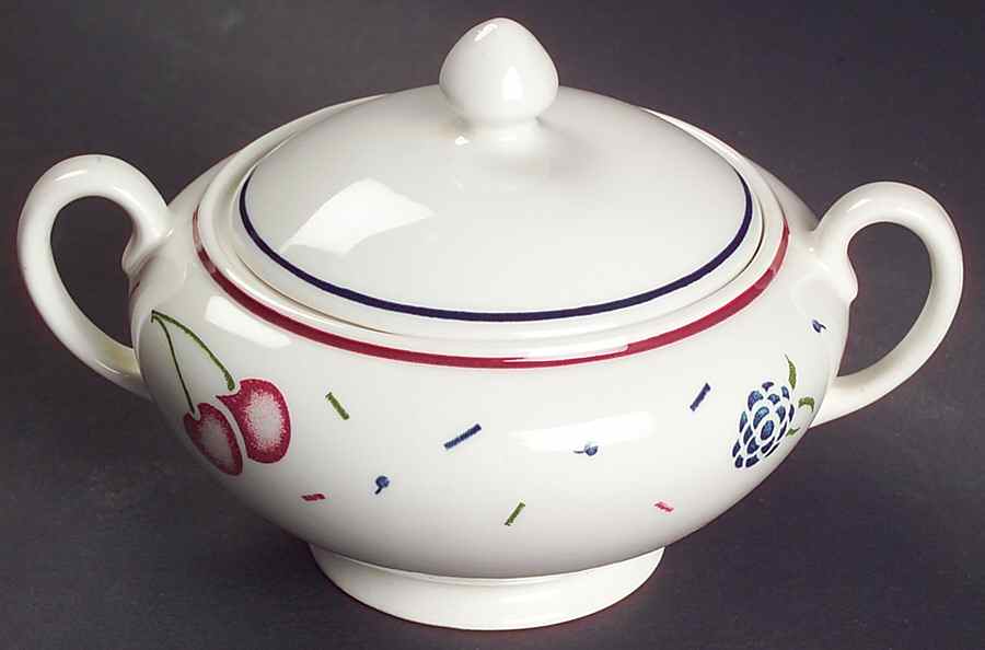 Wild Cherries Sugar Bowl & Lid by Johnson Brothers-1