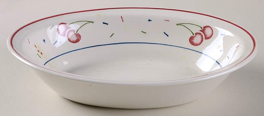 Wild Cherries 9" Oval Vegetable Bowl by Johnson Brothers-1