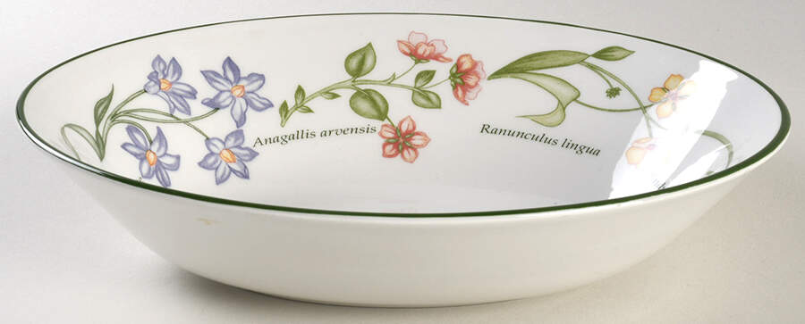 Wild Flowers 9" Oval Vegetable Bowl by Johnson Brothers-1