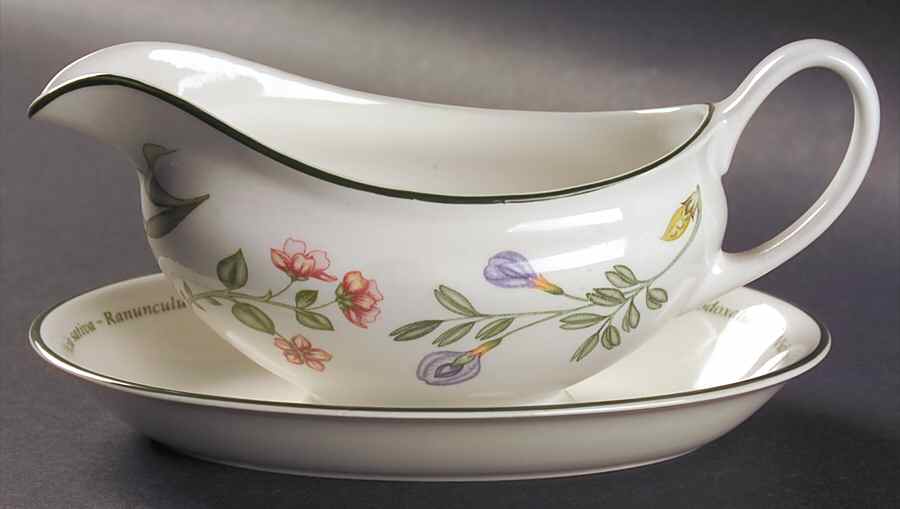 Wild Flowers Gravy Boat & Underplate by Johnson Brothers-1