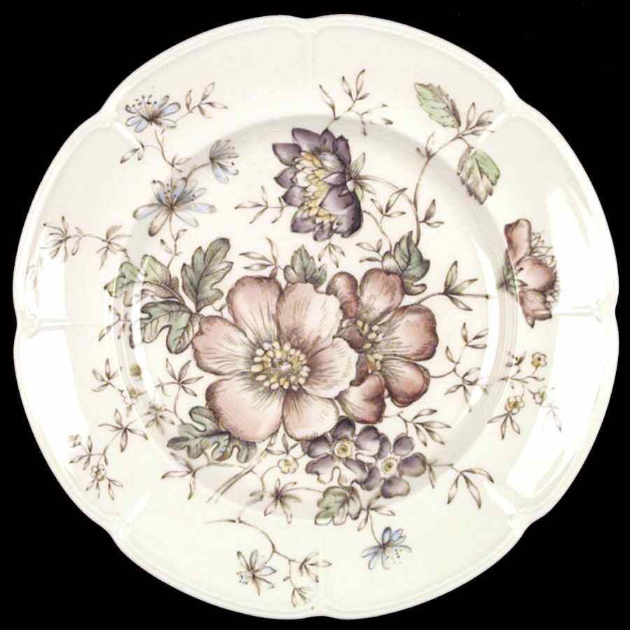 Windsor Flowers Brown Multicolor Dinner Plate by Johnson Brothers-1