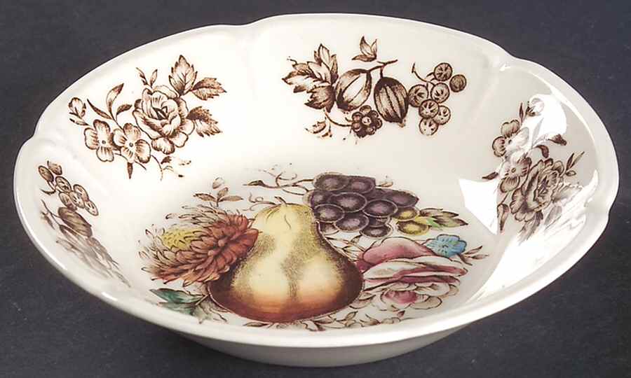 Windsor Fruit (Georgian, Ribbed Border) Fruit/Dessert (Sauce) Bowl by Johnson Brothers-1