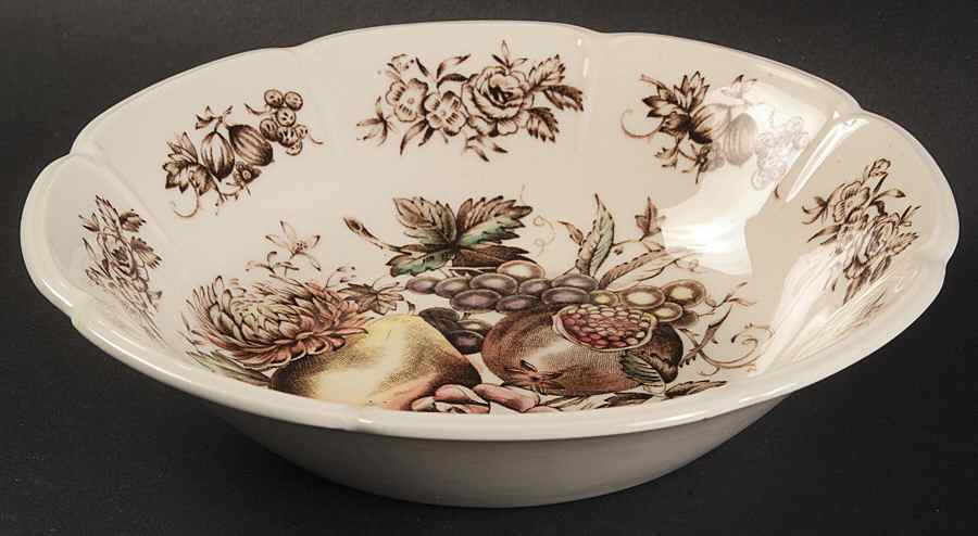 Windsor Fruit (Georgian, Ribbed Border) Coupe Soup Bowl by Johnson Brothers-1