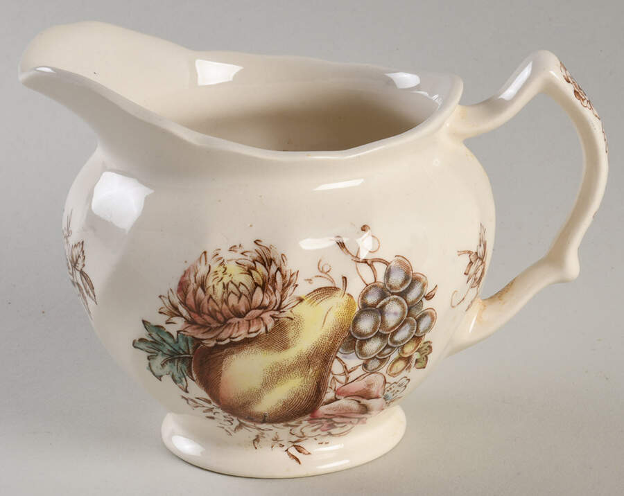 Windsor Fruit (Old Chelsea, Swirl Border) Creamer by Johnson Brothers-1
