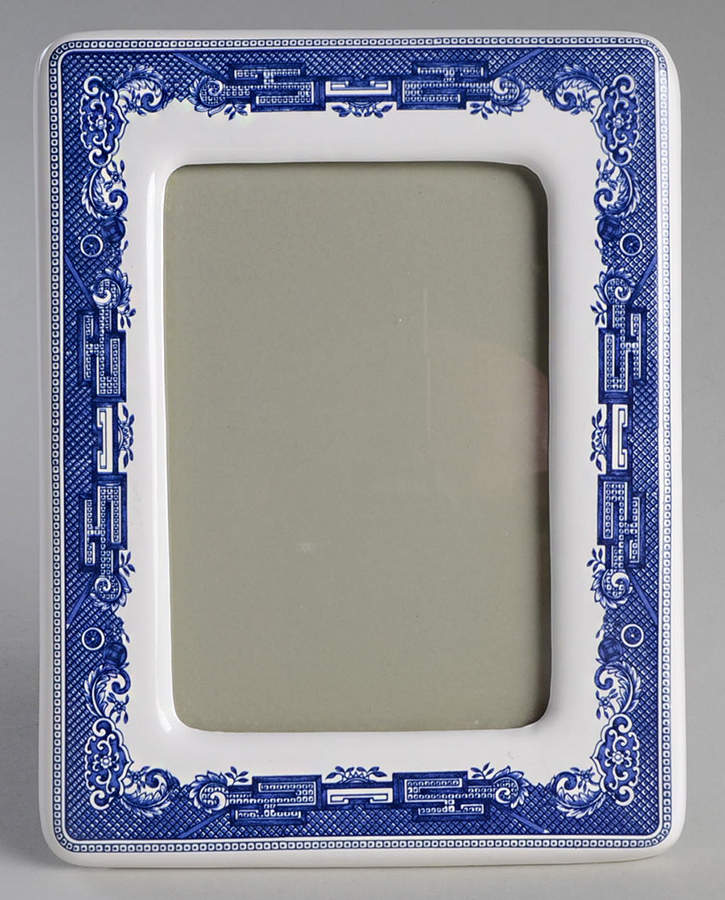 Willow Blue (Made in England, Earthenware, Newer) Frame Holds 3 1/2" X 5" by Johnson Brothers-1