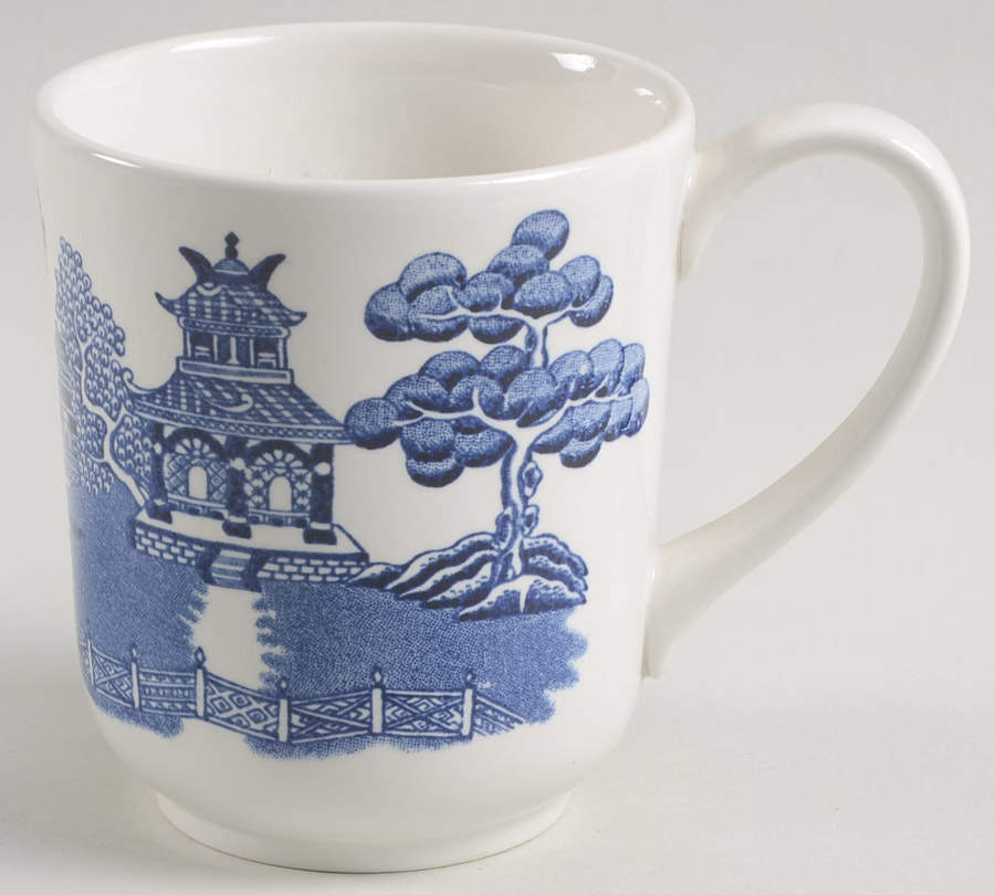 Willow Blue (Made in England, Earthenware, Newer) Mug by Johnson Brothers-1