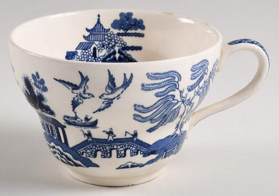 Willow Blue (Made in England, Earthenware, Newer) Oversized Cup by Johnson Brothers-1