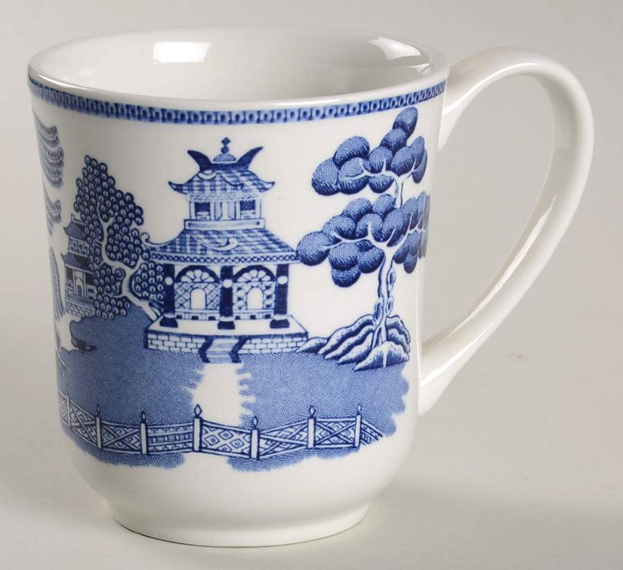 Willow Blue (Made in England, Earthenware, Newer) Mug by Johnson Brothers-1