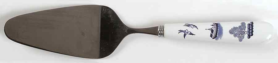 Willow Blue (Made in England, Earthenware, Newer) Pie Server with Stainless Blade by Johnson Brothers-1