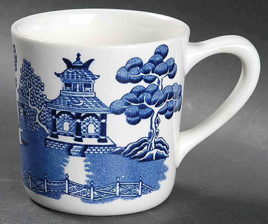 Willow Blue (Made in England, Earthenware, Newer) Mug by Johnson Brothers-1