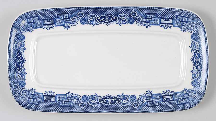 Willow Blue (Made in England, Earthenware, Newer) 1/4 Lb Butter No Lid by Johnson Brothers-1