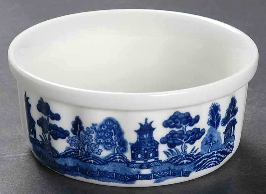 Willow Blue (Made in England, Earthenware, Newer) Ramekin by Johnson Brothers-1