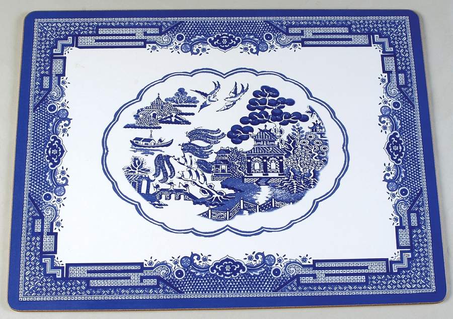 Willow Blue (Made in England, Earthenware, Newer) Corkboard Placemat by Johnson Brothers-1