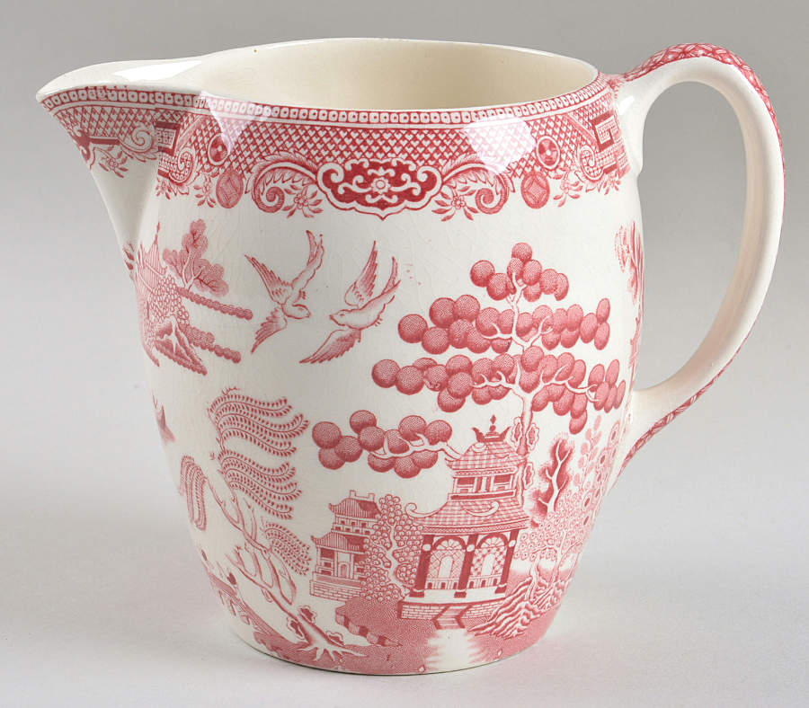 Willow Pink Red 24 Oz Pitcher by Johnson Brothers-1