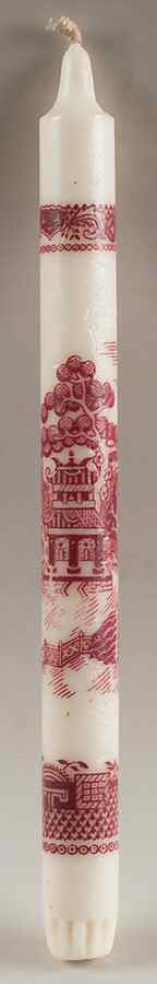 Willow Pink Red 10" Taper Candle by Johnson Brothers-1