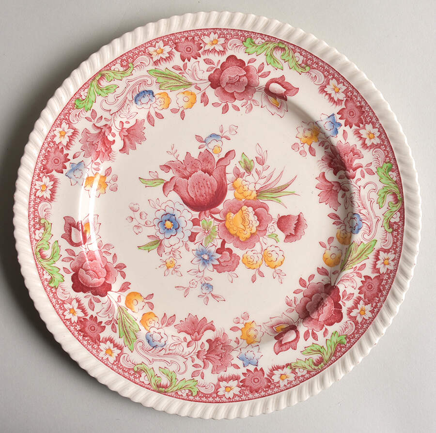 Winchester Pink (Rope Edge) Dinner Plate by Johnson Brothers-1