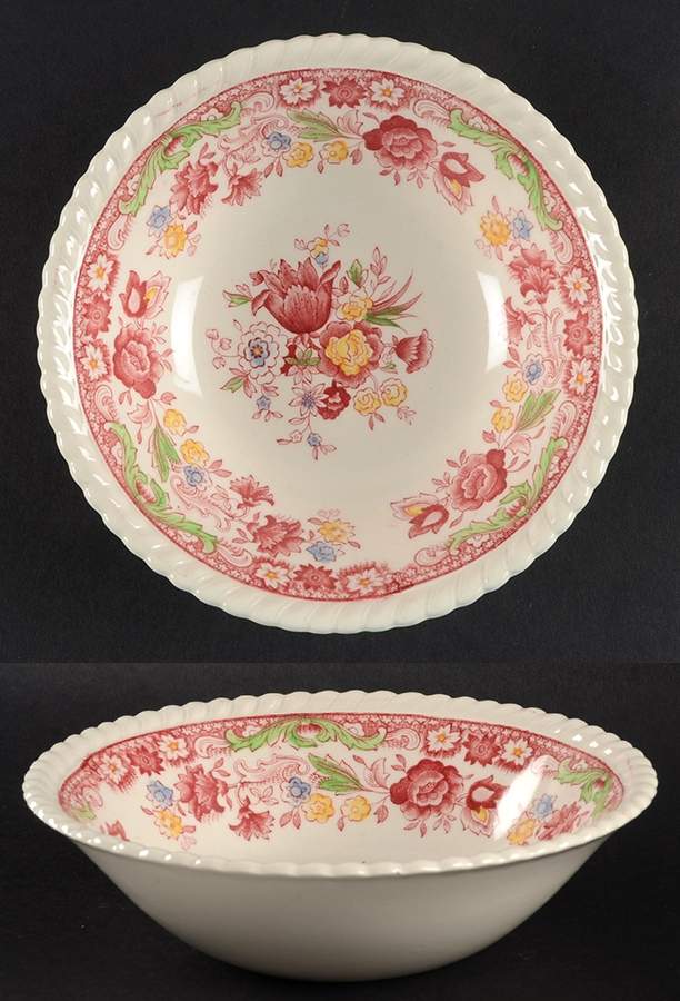 Winchester Pink (Rope Edge) Coupe Cereal Bowl by Johnson Brothers-1