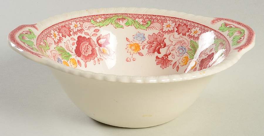 Winchester Pink (Rope Edge) Lugged Cereal Bowl by Johnson Brothers-1