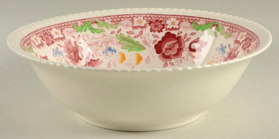 Winchester Pink (Rope Edge) 9" Round Vegetable Bowl by Johnson Brothers-1