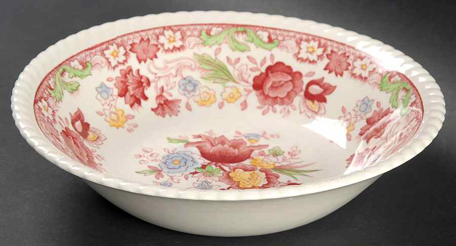 Winchester Pink (Rope Edge) Coupe Soup Bowl by Johnson Brothers-1