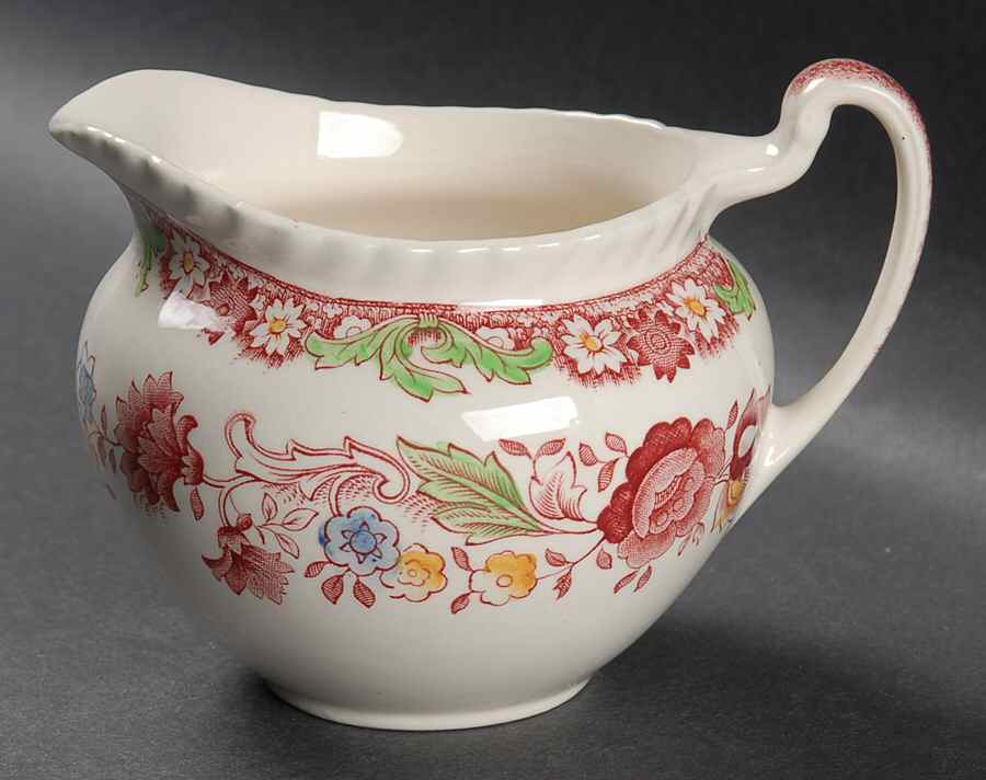 Winchester Pink (Rope Edge) Creamer by Johnson Brothers-1