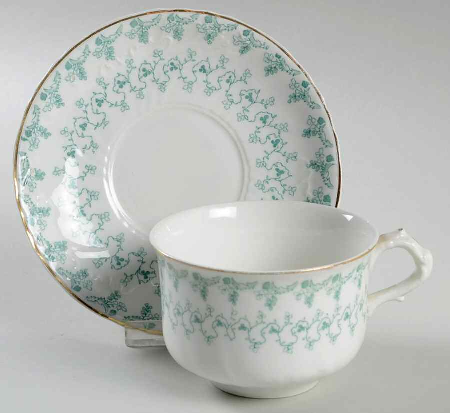 Windsor Green Flat Cup & Saucer Set by Johnson Brothers-1