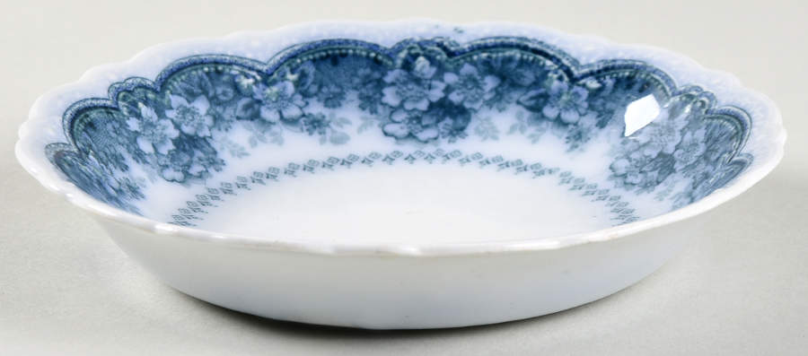 Wild Rose Blue Green Fruit/Dessert (Sauce) Bowl by Johnson Brothers-1