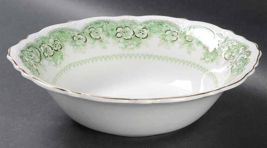 Wild Rose Green 8" Round Vegetable Bowl by Johnson Brothers-1