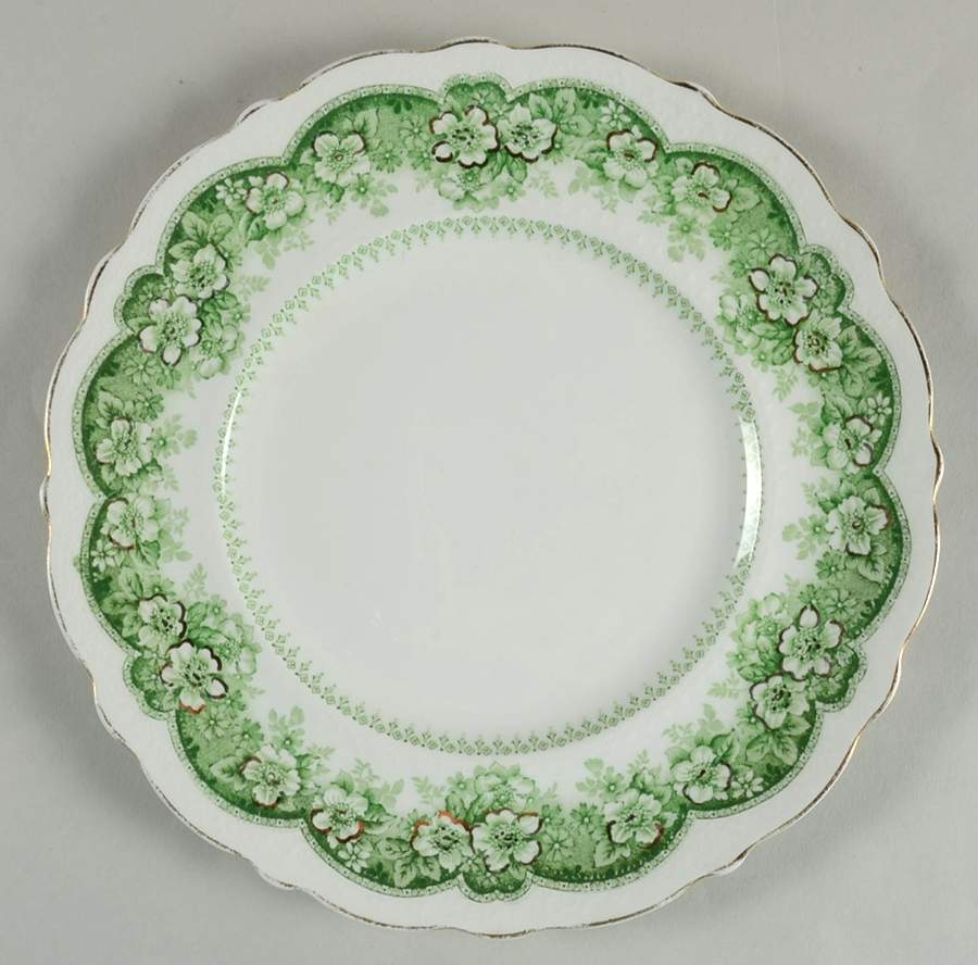 Wild Rose Green Luncheon Plate by Johnson Brothers-1