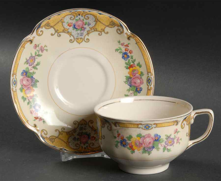 Yale Flat Cup & Saucer Set by Johnson Brothers-1