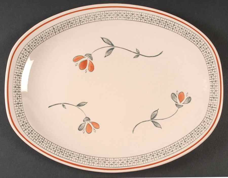 Zephyr 13" Oval Serving Platter by Johnson Brothers-1