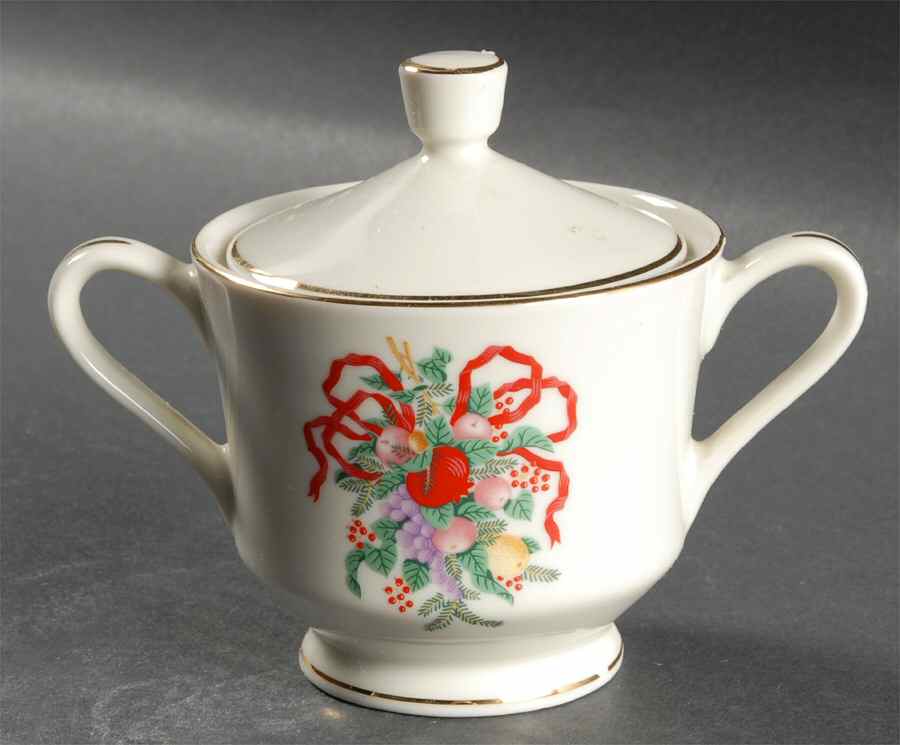 Cranberry Hill Sugar Bowl & Lid by JCPenney-1