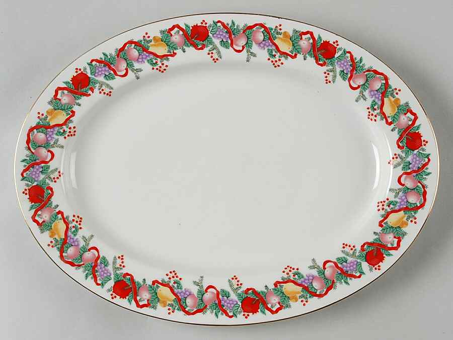 Cranberry Hill 12" Oval Serving Platter by JCPenney-1