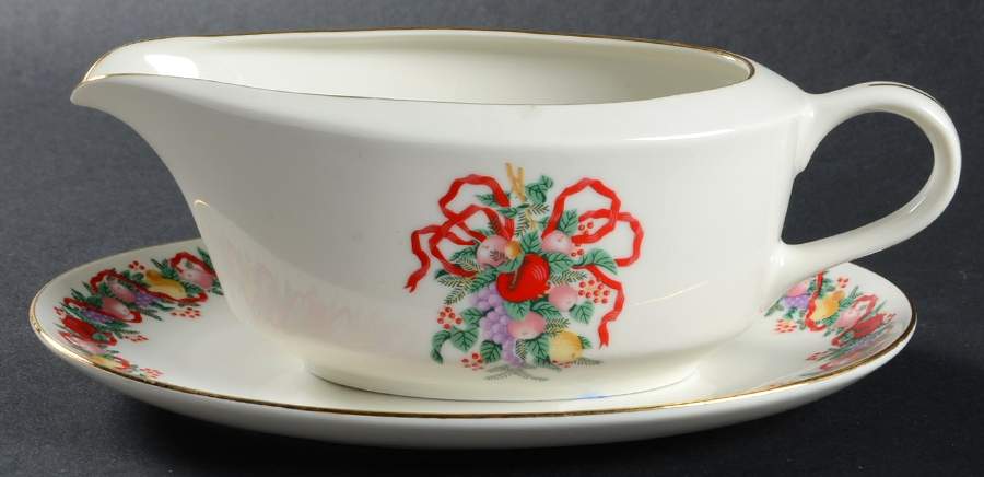 Cranberry Hill Gravy Boat & Underplate by JCPenney-1