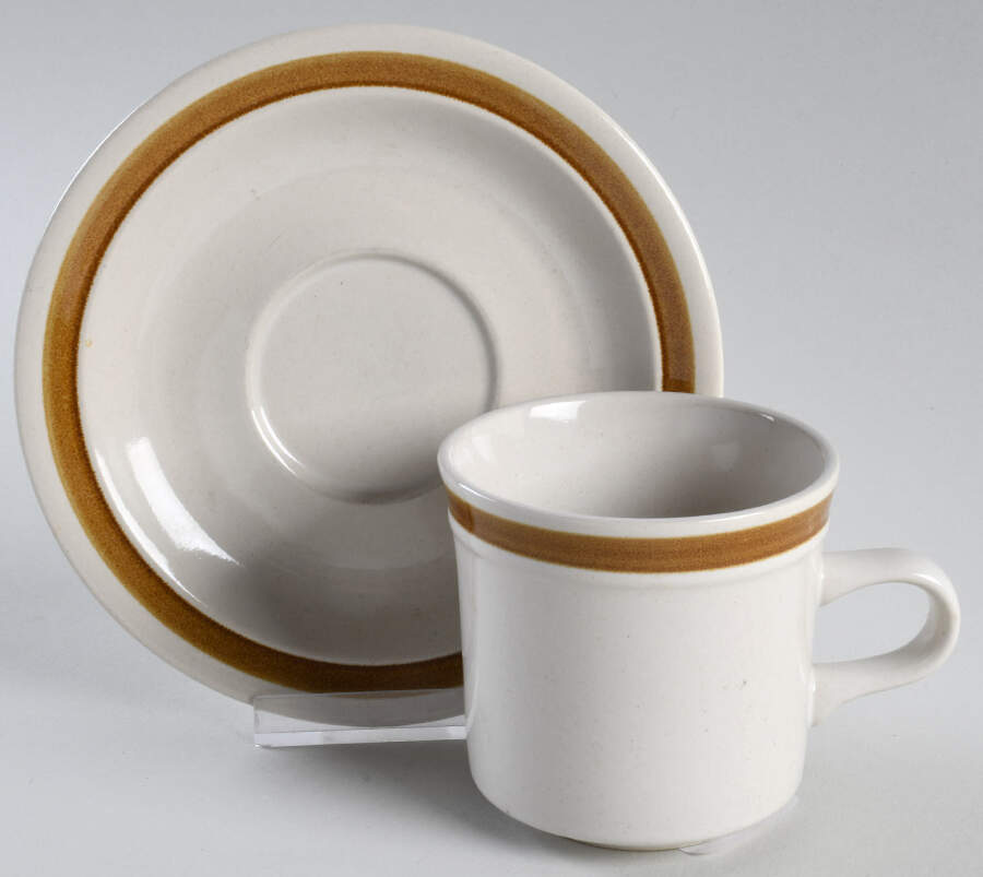 Woodlands Flat Cup & Saucer Set by JCPenney-1