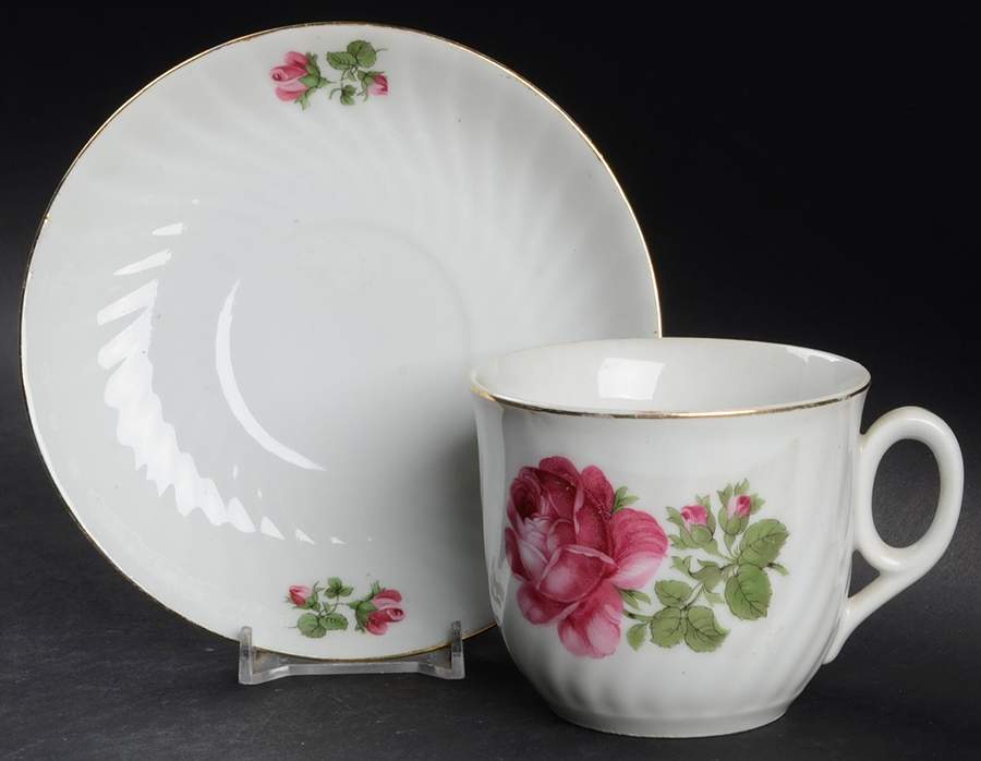 JEL1 (BAVARIA) Flat Cup & Saucer Set by Jewel (Bavaria)-1