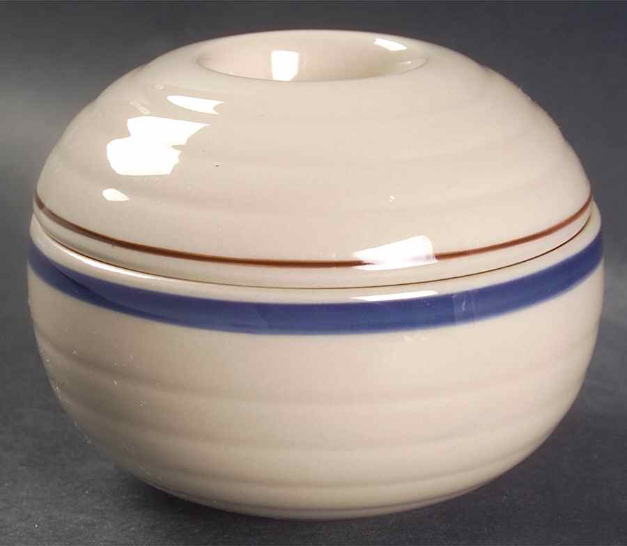 Antique Blue Flowers Sugar Bowl & Lid by Jepcor-1
