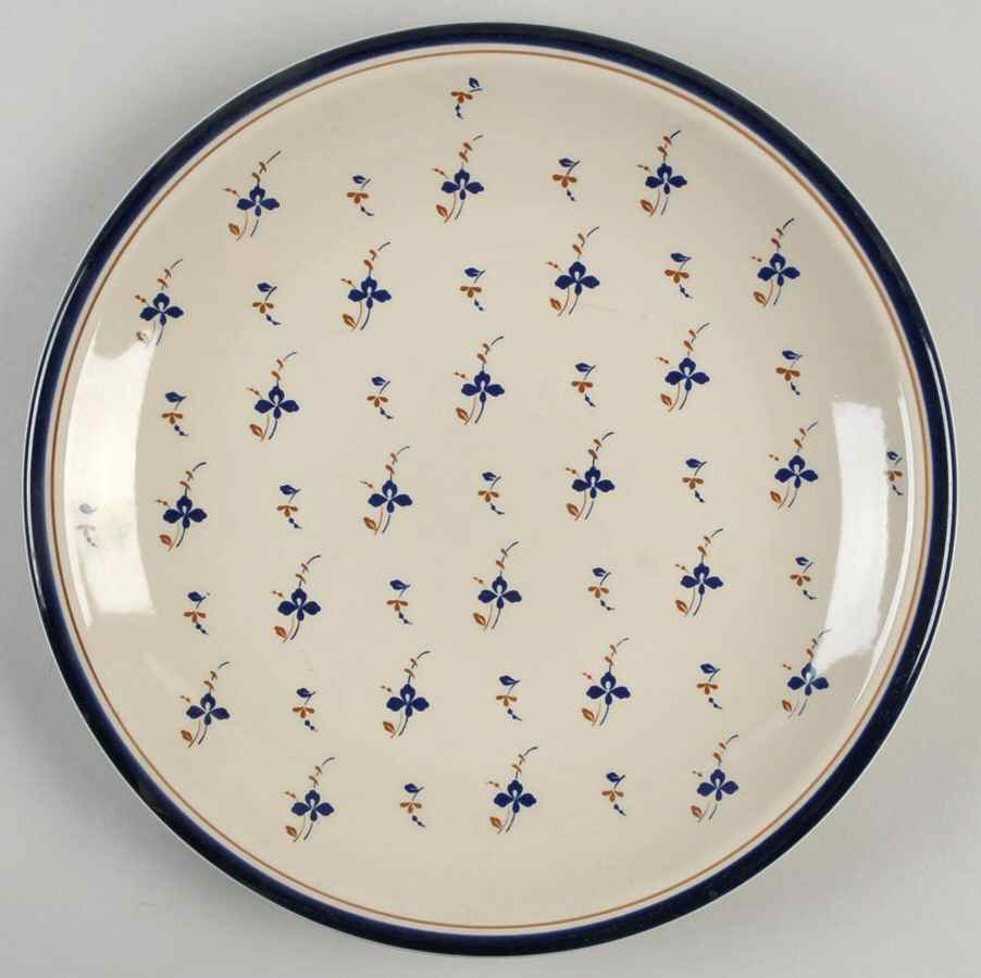 Antique Blue Flowers 11" Chop Plate (Round Platter) by Jepcor-1