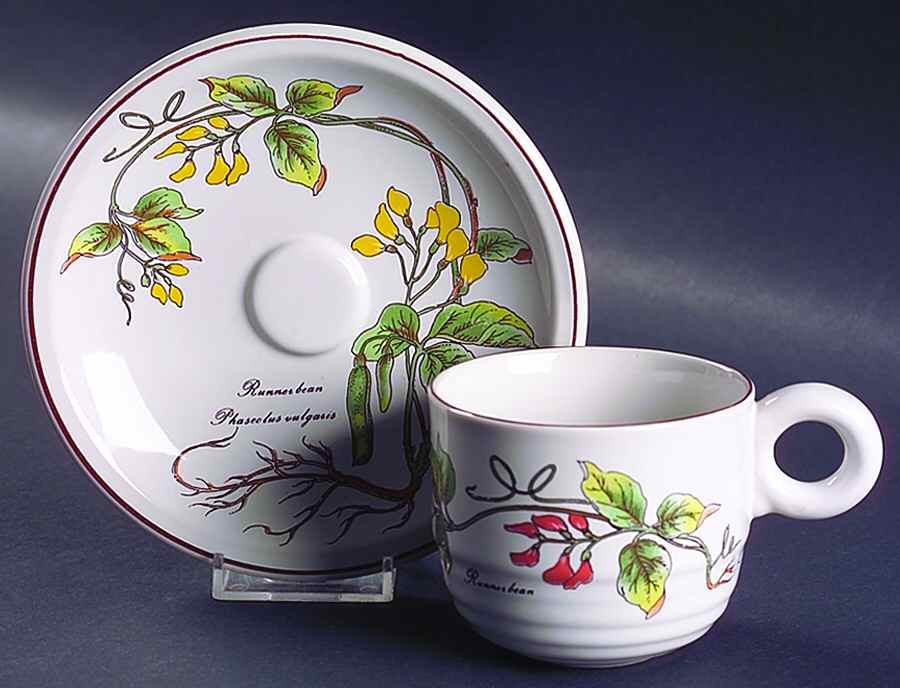 Botanical Garden Flat Cup & Saucer Set by Jepcor-1