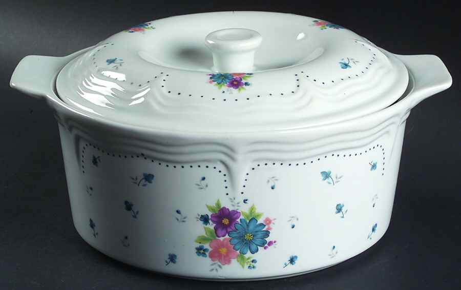 Provincial Bouquet 2 Qt Round Covered Casserole by JMP Marketing-1