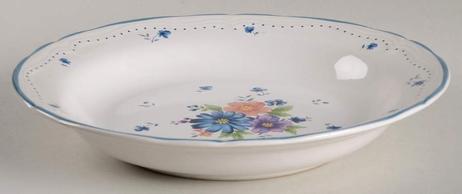 Provincial Bouquet Large Rim Soup Bowl by JMP Marketing-1