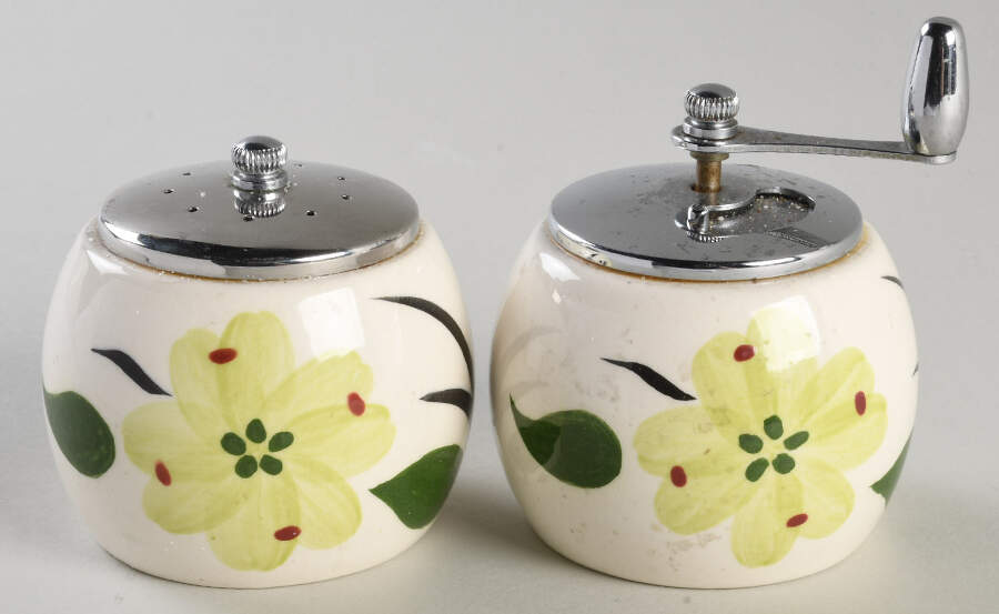 Dixie Dogwood Salt Shaker & Pepper Mill Set by Joni China-1
