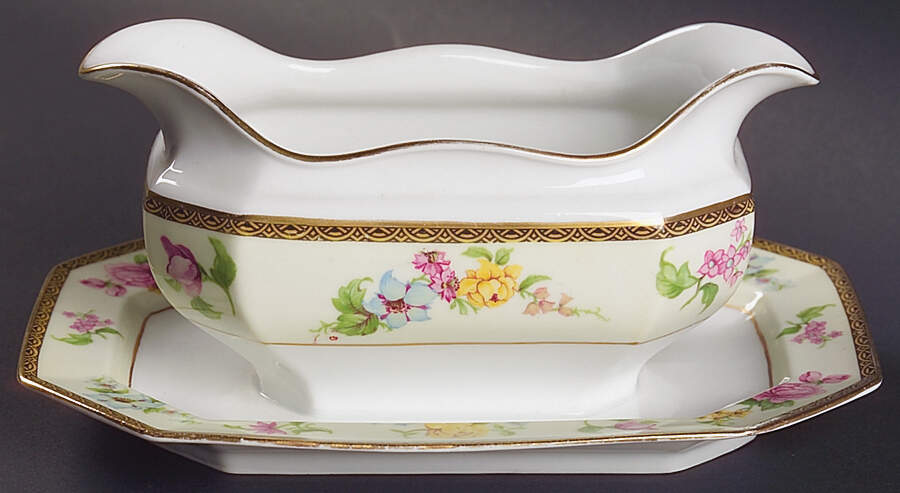 10703 Gravy Boat with Attached Underplate by Johann Haviland-1