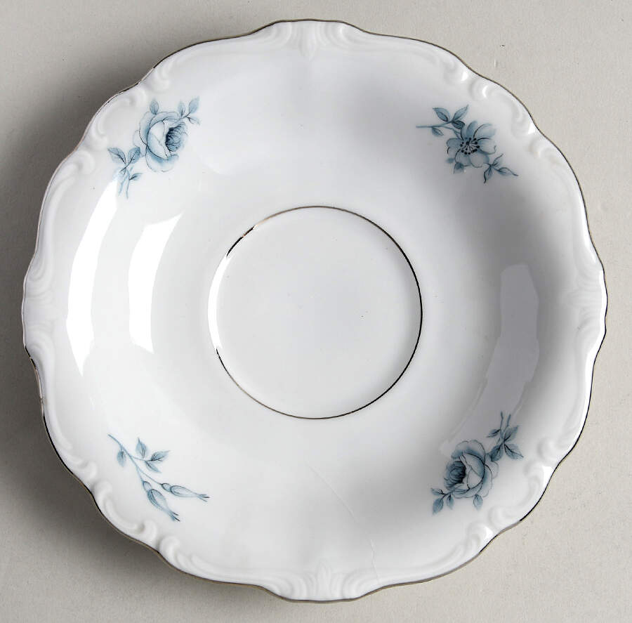 Blue Bouquet Platinum Saucer by Johann Haviland-1