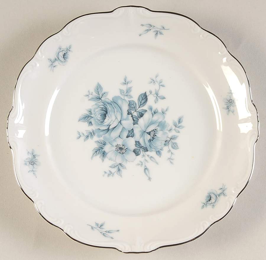 Blue Bouquet Platinum Salad Plate by Johann Haviland-1