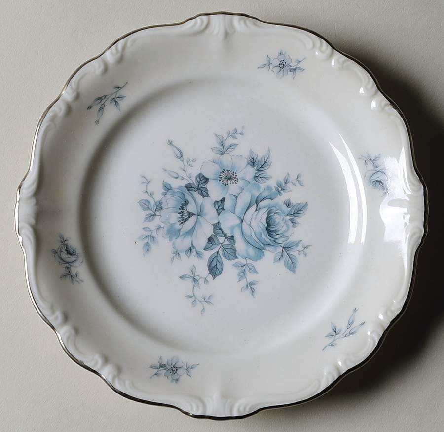 Blue Bouquet Platinum Bread & Butter Plate by Johann Haviland-1